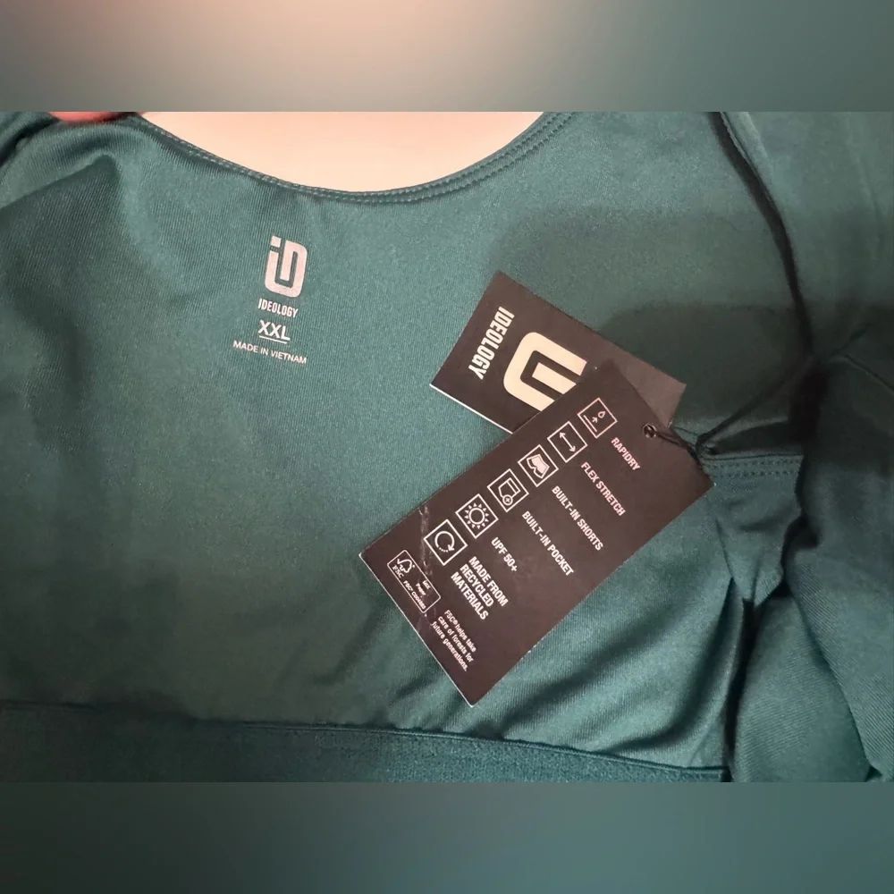 Ideology Green (Sequoia) Active Dress with Built-in Bra and Shorts XXL NWT - Picture 2 of 5